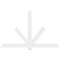 Ekena Millwork Kennewick Architectural Grade PVC Gable Bracket, 72"W x 45"H x 2"D x 4"F, 15/12 Pitch GBP072X45X0204KEN00 - alternate 3